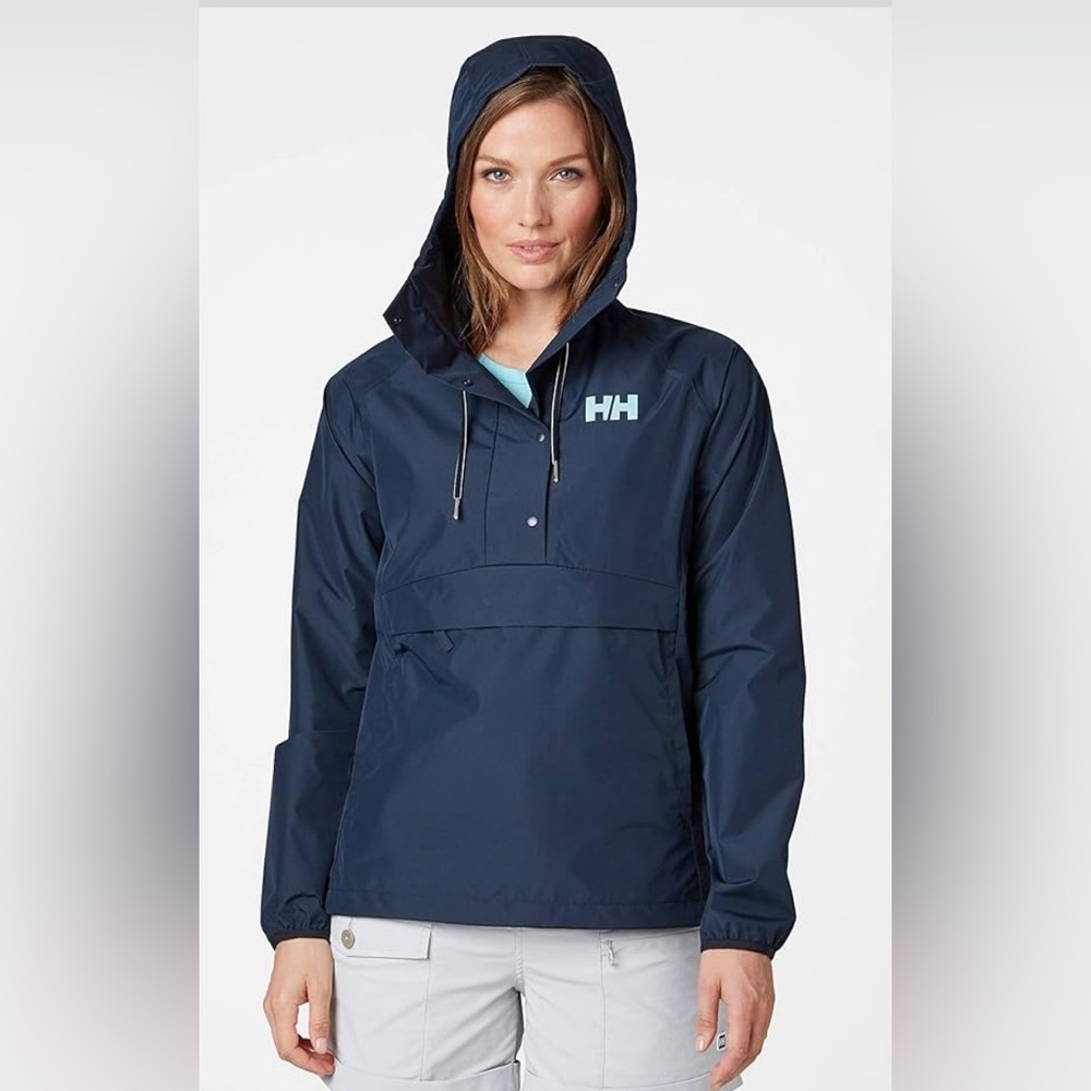 NWOT HELLY HANSEN LOKE PACKABLE ANORAK WOMEN'S jacket packable blue size S - Picture 3 of 16